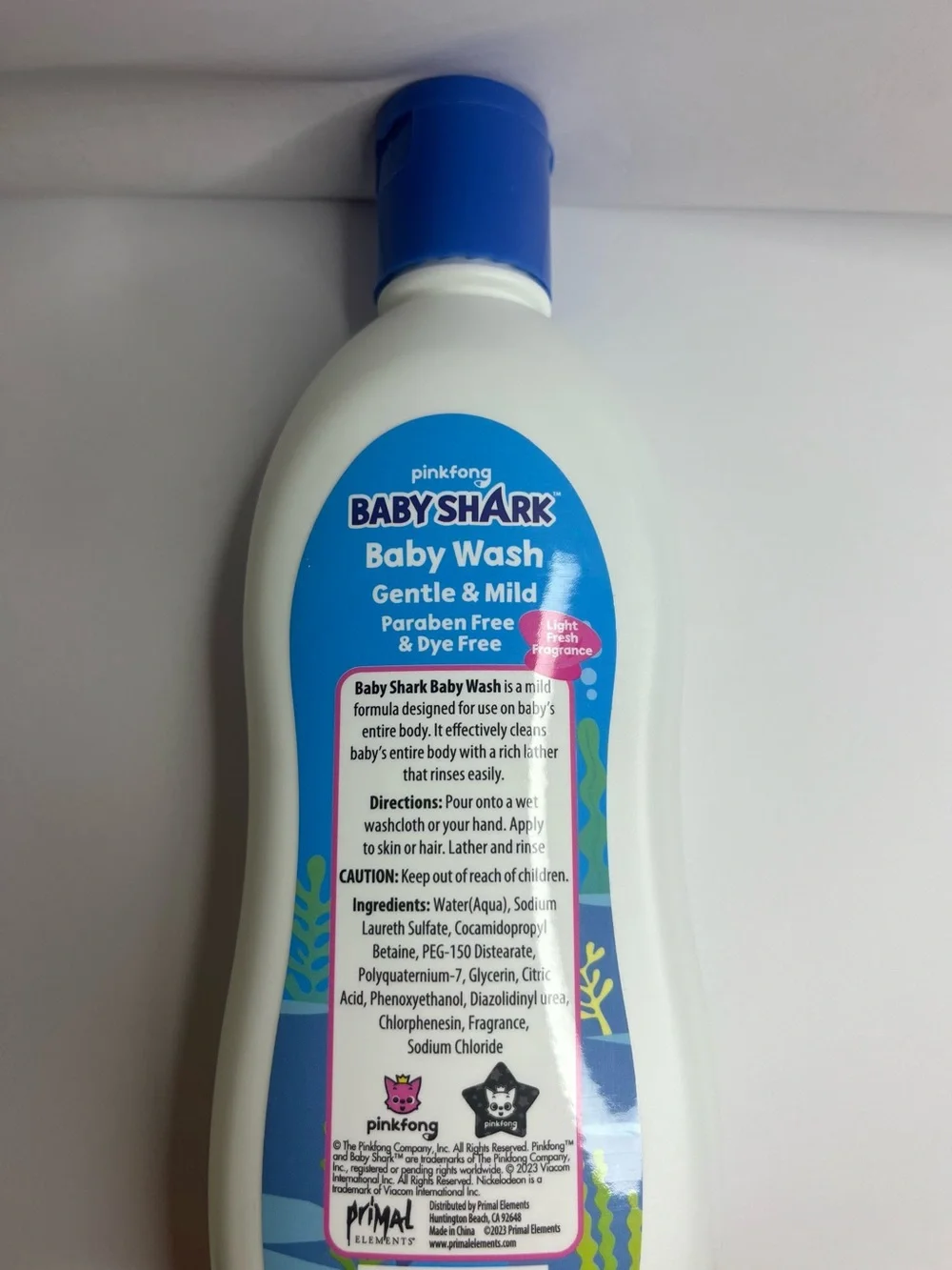 Nickelodeon Baby Shark Baby Wash - Blue & White